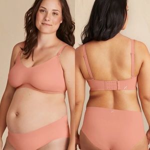 Size 6 Knix Leakproof Nursing Bra Pink Ginger